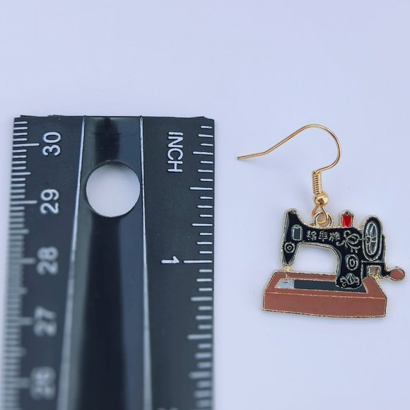 Vintage Sewing Machine Earrings - Picture 8 of 8